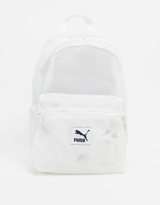 Puma mesh backpack in white