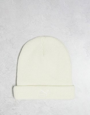 Puma mid fit beanie in white - ASOS Price Checker