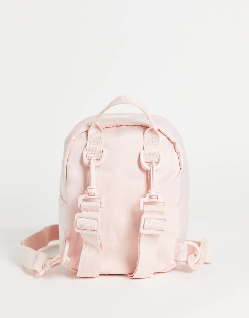 Pink silver mini backpack sale