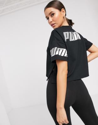 Puma Modern Sport Crop T Shirt In Black Asos