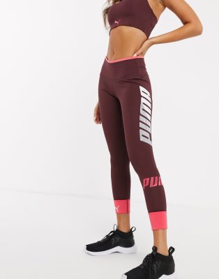 puma burgundy leggings