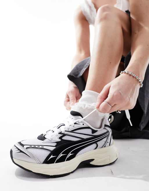 PUMA - Morphic - Sneakers i råhvid/sort, 5 af 5