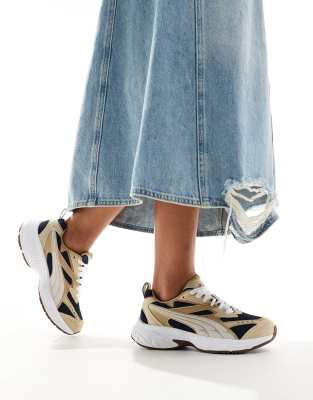 Puma Puma Morphic trainers in navy and brown