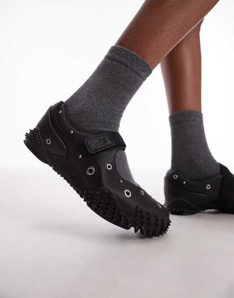 PUMA Mostro Fey ballet flats with silver detail in black - view 1