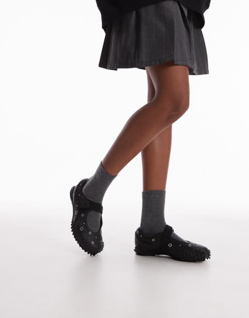PUMA Mostro Fey ballet flats with silver detail in black , 4 of 5