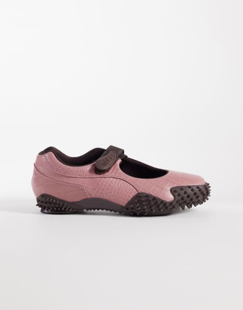 PUMA - Mostro Fey - Mary Jane schoenen met krokodillenmotief in roze - view 1