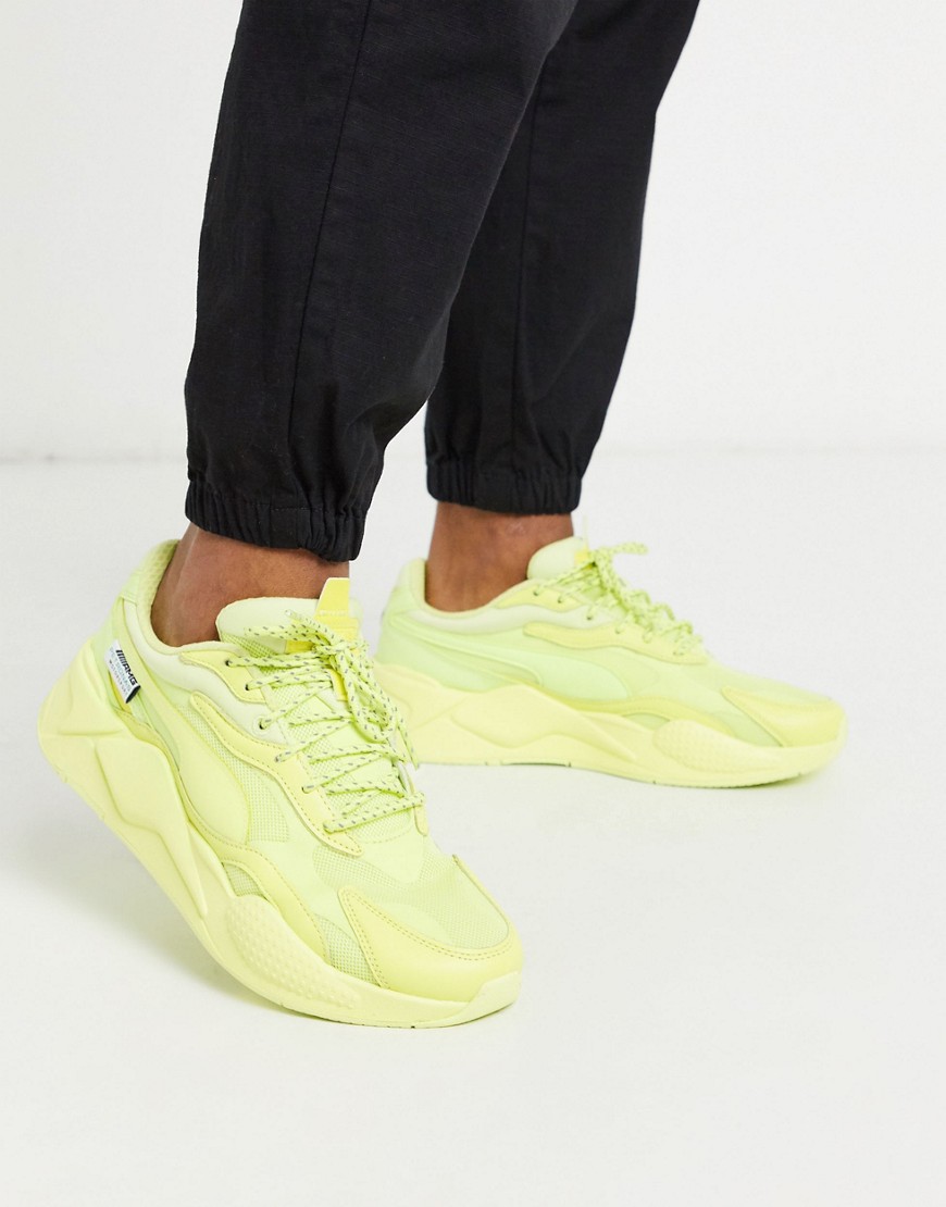 Puma Motorsport RS-X3 trainers in neon yellow