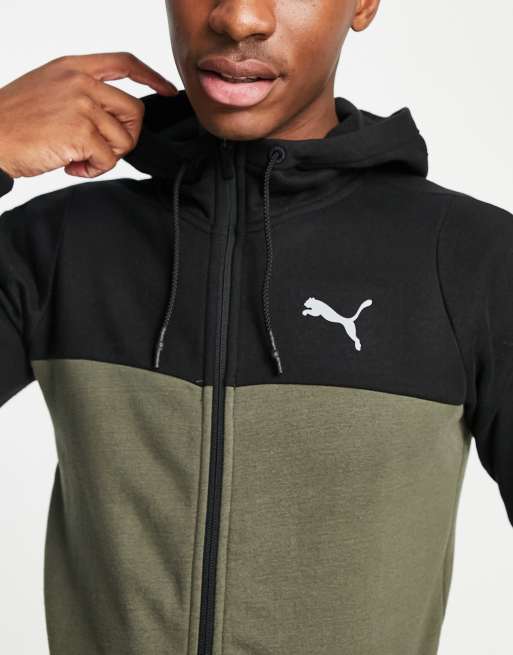 Green puma shop zip up