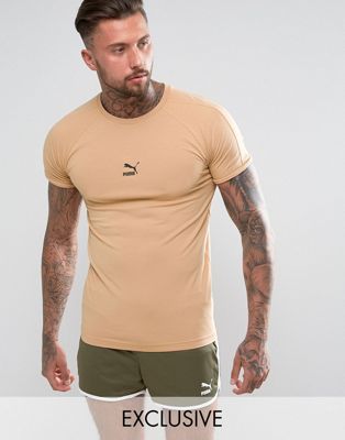 Puma Muscle Fit T-Shirt In Tan 
