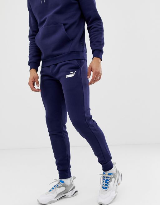 Puma - musthaves - Skinny-fit joggingbroek in marineblauw