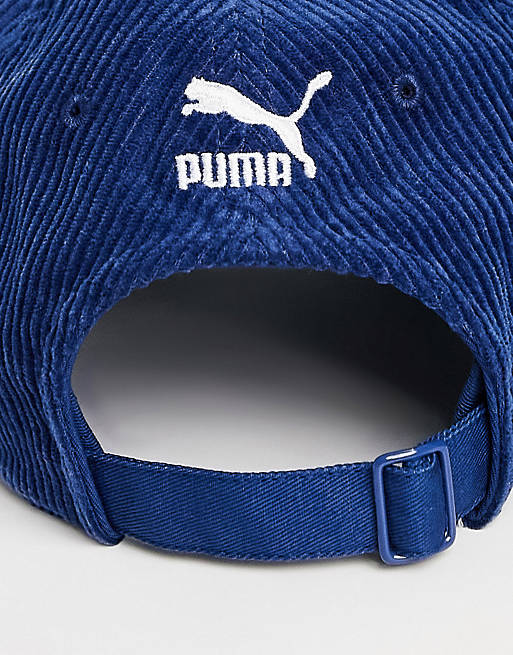 PUMA Niebieska sztruksowa czapka z | ASOS