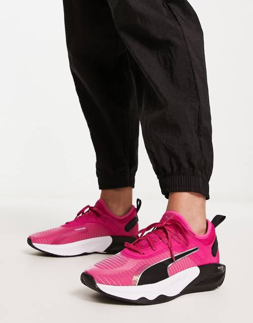 Black and pink on sale puma trainers