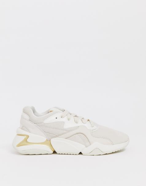 Puma - Nova - Baskets style grunge - Beige pastel