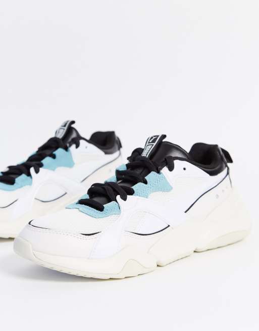 Puma Nova Mesh trainers in white pastel ASOS