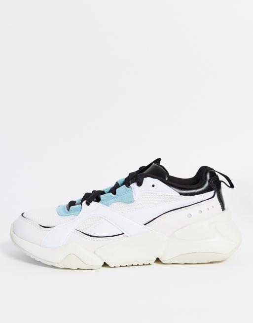 Puma Nova Mesh trainers in white pastel ASOS