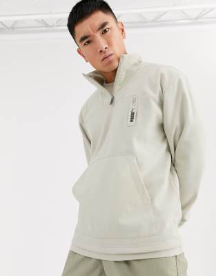 Puma Nu-tility Half Zip Jumper-Beige