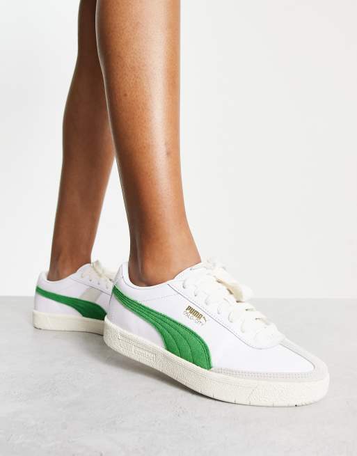 Green and best sale white puma trainers