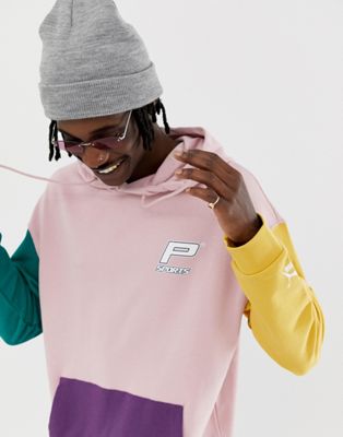 puma color block hoodie