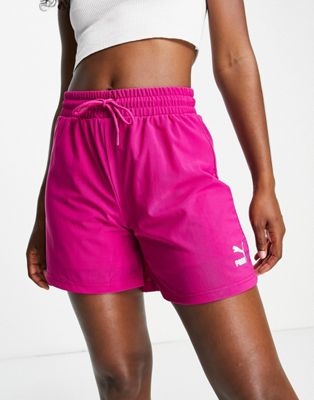Puma organza mesh high waisted shorts in pink - exclusive to ASOS