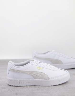 puma oslo femme trainers with in white and tan