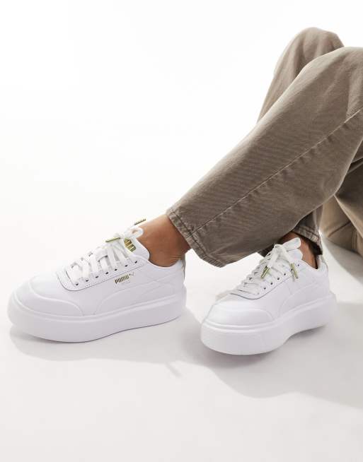 PUMA Oslo Femme sneakers in white and gold