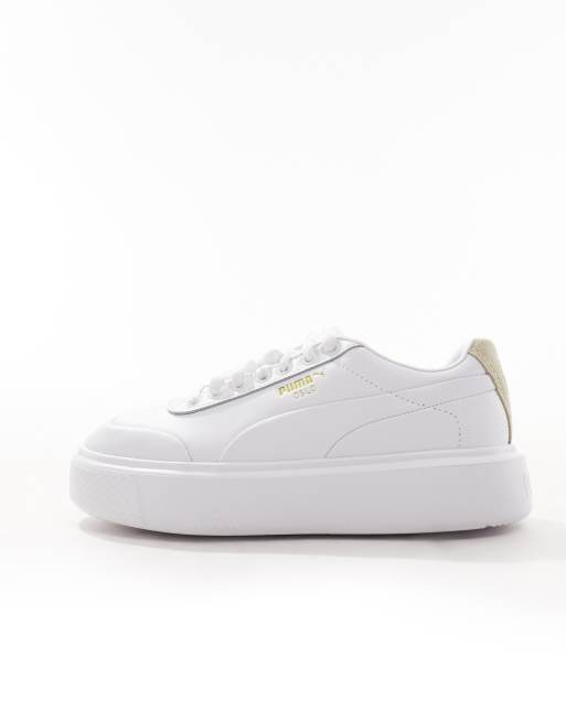 PUMA Oslo Femme sneakers in white and gold