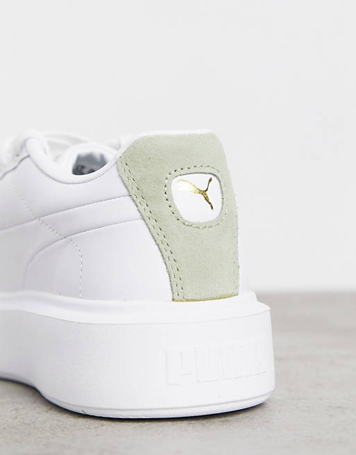 عيد ام Puma Oslo Femme sneakers in white and sage green عيد ام