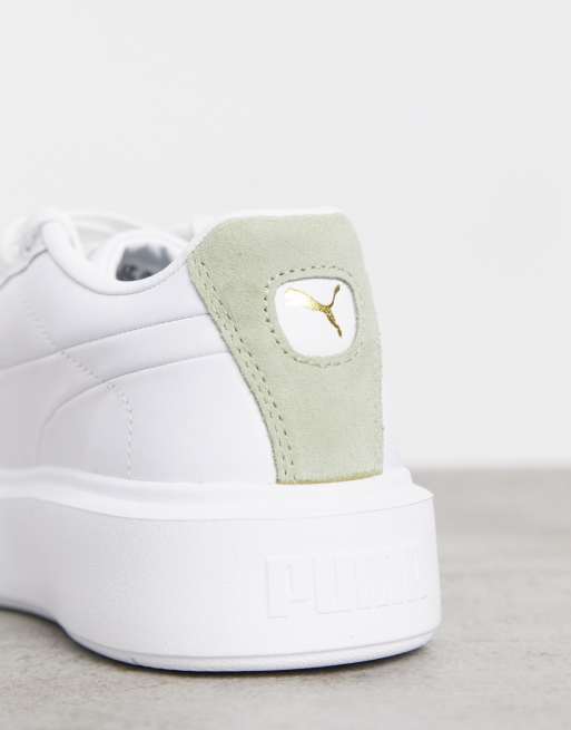 PUMA - Oslo Femme - Sneakers in wit en saliegroen, 2 van 4