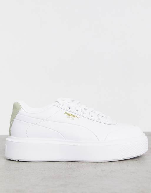 PUMA - Oslo Femme - Sneakers in wit en saliegroen, 3 van 4
