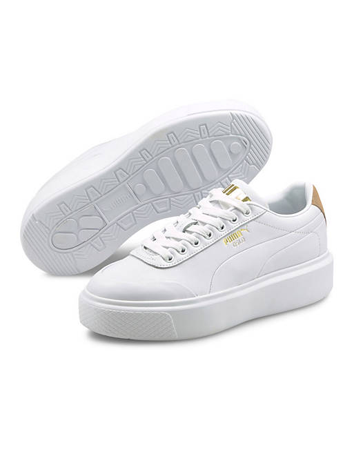 Puma Oslo Femme trainers with in white and tan