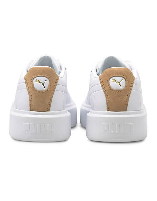 Shoes Trainers/Puma Oslo Femme trainers with in white and tan 