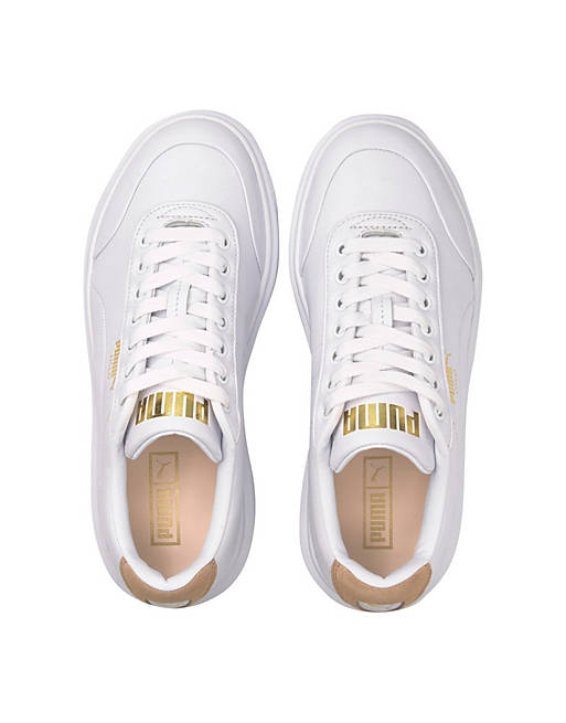 Shoes Trainers/Puma Oslo Femme trainers with in white and tan 