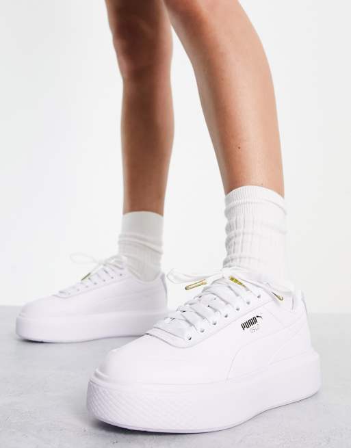Puma – Oslo Femme – Vita och babyblå sneakers