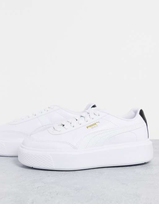 PUMA - Oslo Maja - Flatform-sneakers i hvid og sort
