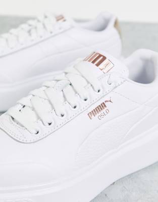 rose gold platform trainers
