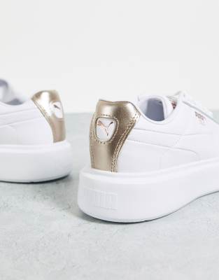 rose gold platform trainers