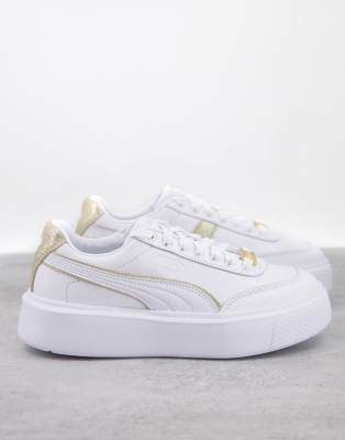 puma white with gold