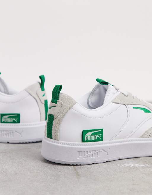 september Chemicaliën Indringing Puma Oslo Pro leather sneaker in white and green | ASOS