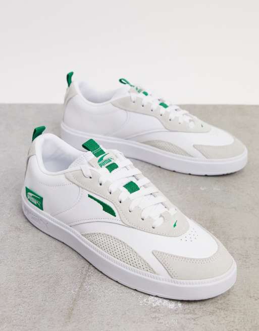 september Chemicaliën Indringing Puma Oslo Pro leather sneaker in white and green | ASOS