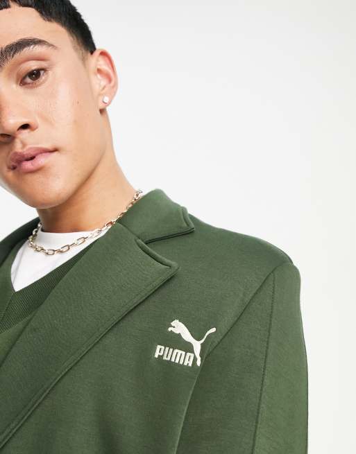 Puma oversized blazer in forest green