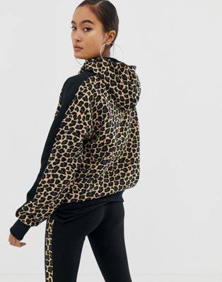puma oversized cheetah print hoodie