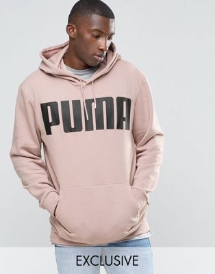 Puma Oversized Hoodie In Dusty Pink 