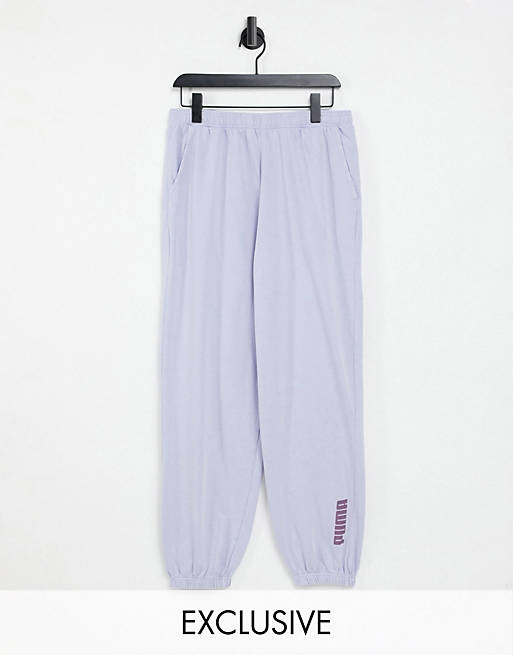 Women Puma oversized jogger in washed powder lilac exclusive to  