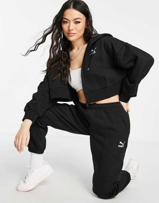 PUMA - Oversized joggingbukser med plisseringer i sort - Kun hos ASOS