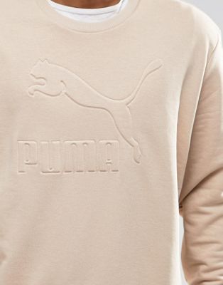 Puma Oversized Sweatshirt In Beige 