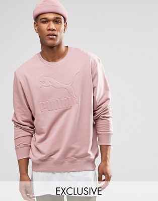 Puma Oversized Sweatshirt In Pink 