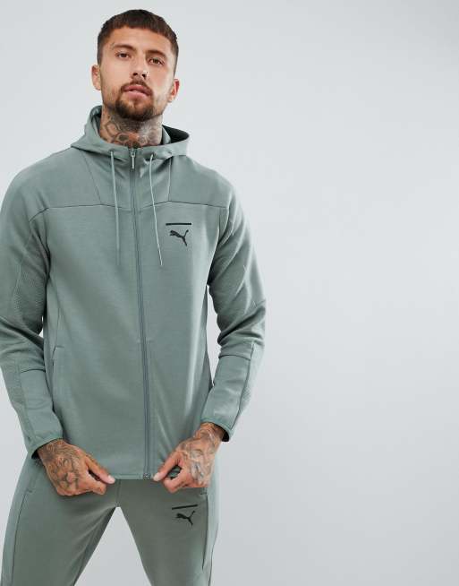 Green puma tracksuit on sale mens