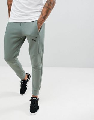 Puma Pace Skinny Joggers In Green 