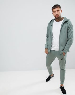 green puma joggers