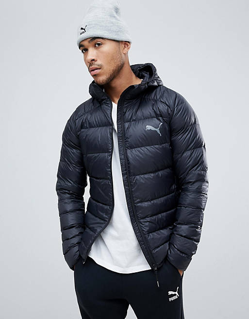 Puma packable hooded jacket in black 85162101 | ASOS